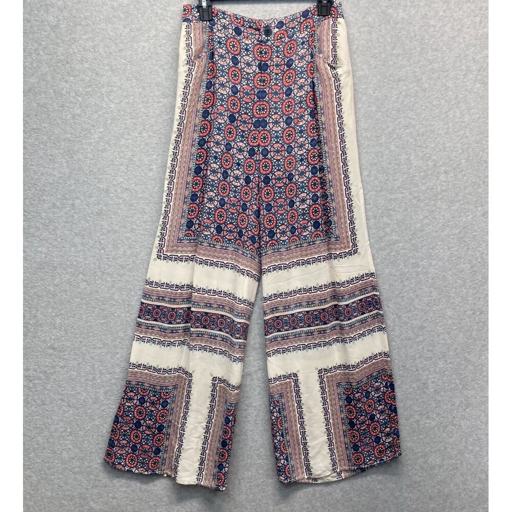 Elevenses Yida Palazzo Pants Womens 2 Anthropologie Wide Leg‎ Boho
